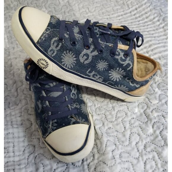 UGG Denim and Tan Athletic Sneakers - Picture 2 of 7